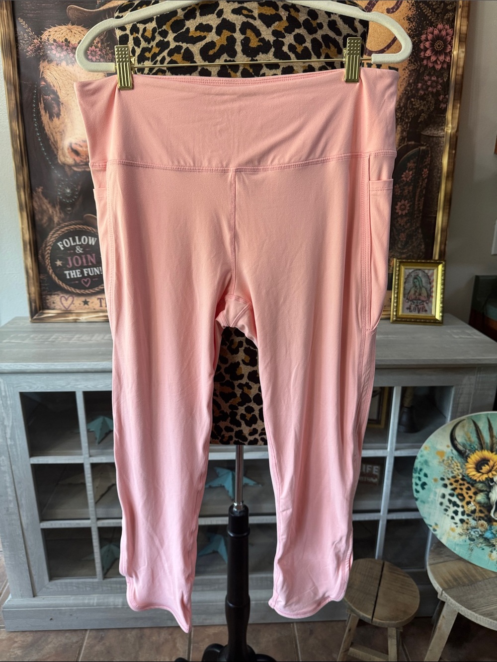Rae Mode Women’s Pink High-Rise Active Capri Leggings Sz 2xl